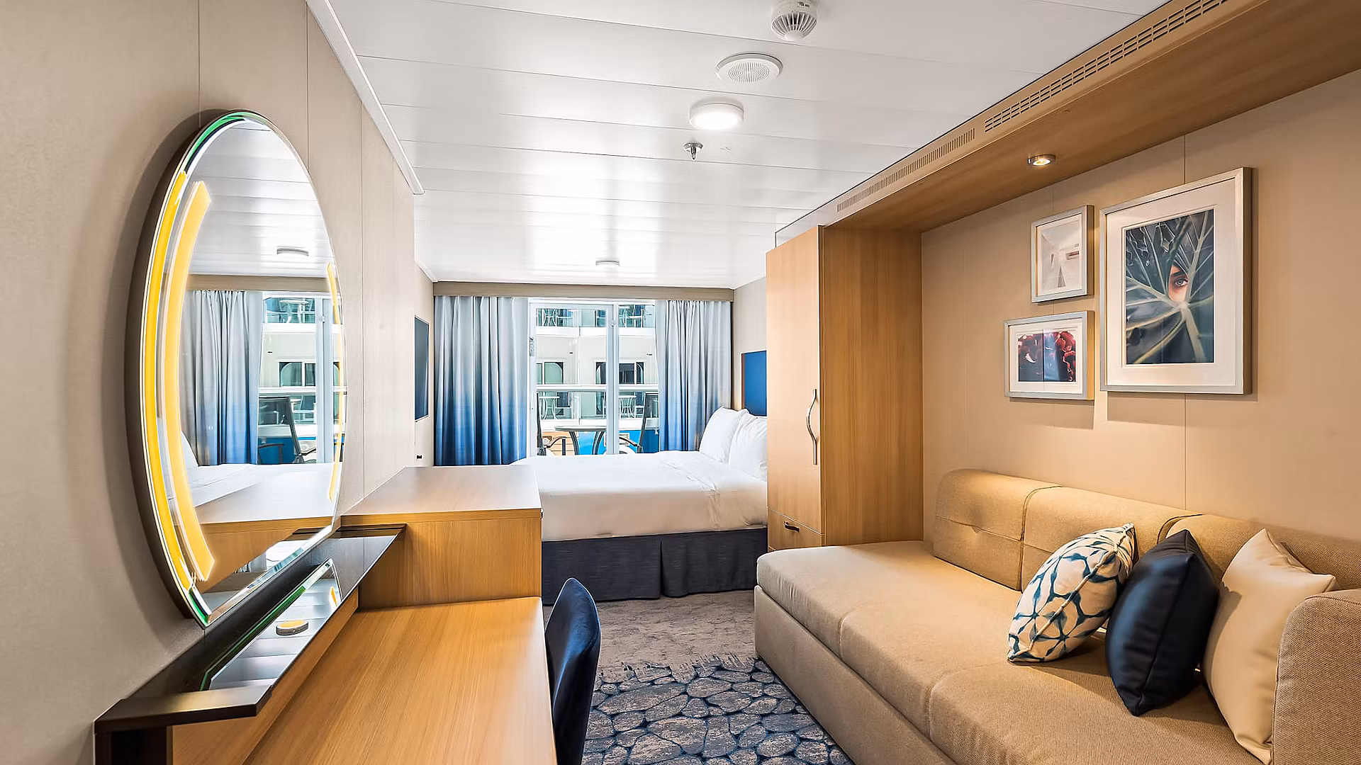 Balcony stateroom aboard Wonder of the Seas